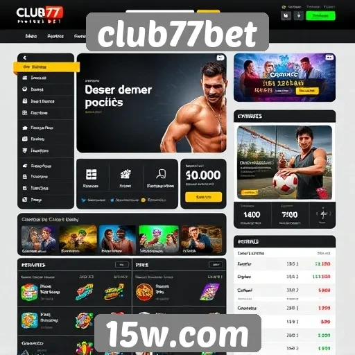 Acessibilidade e interface do site Club77bet