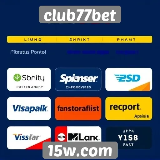 Métodos de pagamento disponíveis no club77bet